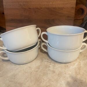 Williams Sonoma Classic White Double-Handled Bowls